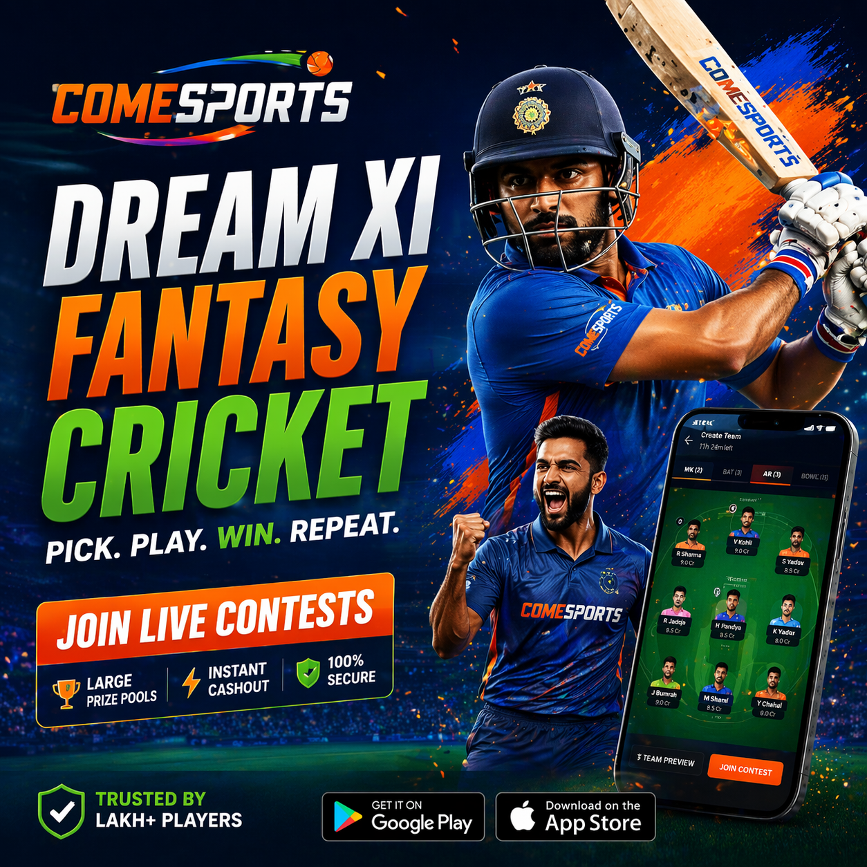 mplgame fantasy cricket contest selection